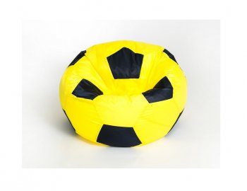 Кресло-мешок Мяч малый желто-черное в Ревде - revda.mebel-74.com | фото