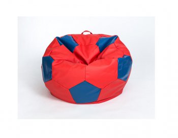 Кресло-мешок Мяч большой Экокожа красно-синее в Ревде - revda.mebel-74.com | фото
