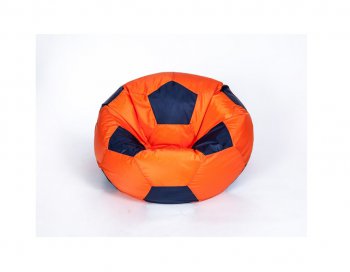 Кресло-мешок Мяч малый оранжево-черное в Ревде - revda.mebel-74.com | фото