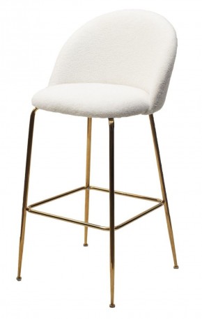 Барный стул GLADE NINI-01 Белый, teddy / золотой каркас М-City в Ревде - revda.mebel-74.com | фото