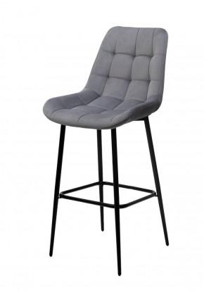 Барный стул ХОФМАН, цвет H-14 Серый, велюр / черный каркас М-City в Ревде - revda.mebel-74.com | фото