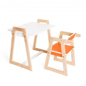 Детская растущая парта и стул Я САМ "Краски" (Оранжевый) в Ревде - revda.mebel-74.com | фото