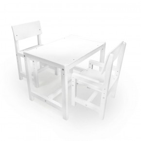Детский растущий комплект стол и два стула  Я САМ "Лофт" (Белый, Белый) в Ревде - revda.mebel-74.com | фото