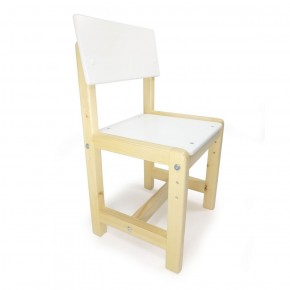 Детский растущий комплект стол и два стула  Я САМ "Лофт" (Белый, Сосна) в Ревде - revda.mebel-74.com | фото