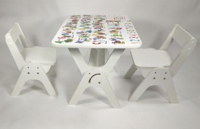 Детский растущий стол-парта и два стула Я САМ "Умка-Дуо" (Алфавит) в Ревде - revda.mebel-74.com | фото