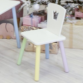 Детский стул Корона (Белый/Белый/Цветной) в Ревде - revda.mebel-74.com | фото