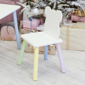 Детский стул Мишутка (Белый/Белый/Цветной) в Ревде - revda.mebel-74.com | фото
