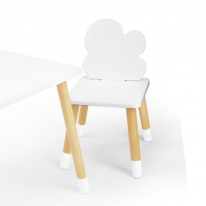 Детский стул Облачко (Белый/Белый/Береза) в Ревде - revda.mebel-74.com | фото