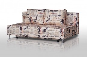 Диван-кровать Комфорт без подлокотников Принт "Gazeta" (2 подушки) в Ревде - revda.mebel-74.com | фото