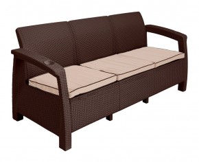 Диван Yalta Premium Sofa 3 Set (Ялта) шоколадный (+подушки под спину) в Ревде - revda.mebel-74.com | фото