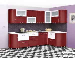 Кухонный гарнитур Ника-1 Мыло 2700*1500 в Ревде - revda.mebel-74.com | фото