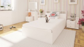 Камелия Кровать 1200, цвет белый, ШхГхВ 123,5х217х78,2 см., сп.м. 1200х2000 мм., без матраса, основание есть в Ревде - revda.mebel-74.com | фото