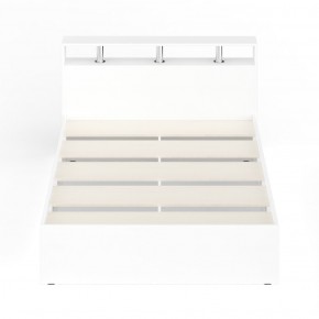 Камелия Кровать 1400, цвет белый, ШхГхВ 143,5х217х78,2 см., сп.м. 1400х2000 мм., без матраса, основание есть в Ревде - revda.mebel-74.com | фото