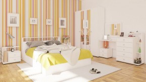 Камелия Кровать 1600, цвет белый, ШхГхВ 163,5х217х78,2 см., сп.м. 1600х2000 мм., без матраса, основание есть в Ревде - revda.mebel-74.com | фото