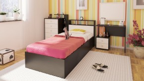 Камелия спальня № 7 Кровать 900 + Стол косметический + Зеркало + Комод, цвет венге/дуб лоредо, сп.м. 900х2000 мм., б/м, основание есть в Ревде - revda.mebel-74.com | фото