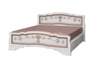 КАРИНА-6 Кровать из массива 1800 (Дуб молочный) с 2-мя ящиками в Ревде - revda.mebel-74.com | фото