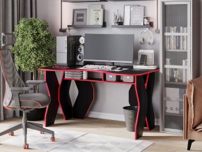 Компьютерный стол КЛ №9.0 (Черный/Красный) в Ревде - revda.mebel-74.com | фото