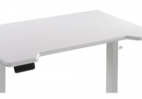 Компьютерный стол Маркос с механизмом подъема 120х75х75 белый / шагрень белая в Ревде - revda.mebel-74.com | фото