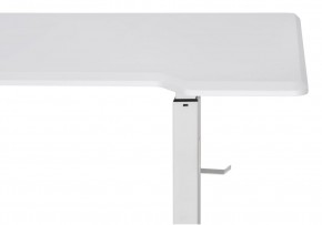 Компьютерный стол Маркос с механизмом подъема 140х80х75 белый / шагрень белая в Ревде - revda.mebel-74.com | фото