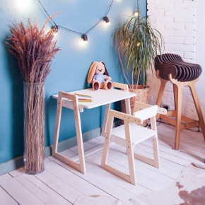 Комплект детской мебели стол и  два стула Я САМ "Лофт-Дуо" (Белый) в Ревде - revda.mebel-74.com | фото