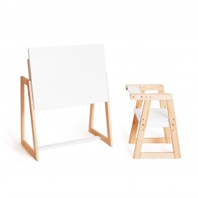 Комплект детской мебели стол и  два стула Я САМ "Лофт-Дуо" (Белый) в Ревде - revda.mebel-74.com | фото