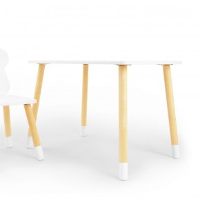 Комплект детской мебели стол и стул Корона (Белый/Белый/Береза) в Ревде - revda.mebel-74.com | фото