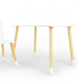Комплект детской мебели стол и стул Звездочка (Белый/Белый/Береза) в Ревде - revda.mebel-74.com | фото