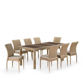 Комплект плетеной мебели T365/Y380B-W65 Light Brown (8+1) в Ревде - revda.mebel-74.com | фото