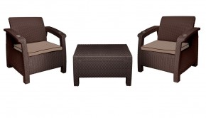 Комплект уличной мебели Yalta Premium Terrace Set (Ялта) шоколадый (+подушки под спину) в Ревде - revda.mebel-74.com | фото