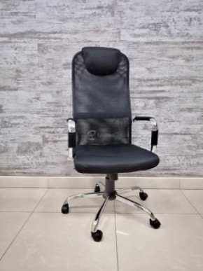 Кресло Barneo K-118 для персонала (черная ткань, черная сетка) в Ревде - revda.mebel-74.com | фото
