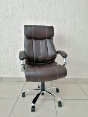 Кресло Barneo K-303 для руководителя (коричневая экокожа) в Ревде - revda.mebel-74.com | фото