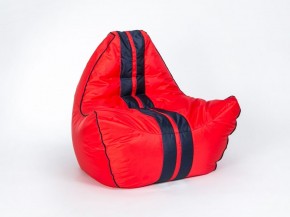 Кресло бескаркасное Авто (Красное с черной полосой) в Ревде - revda.mebel-74.com | фото