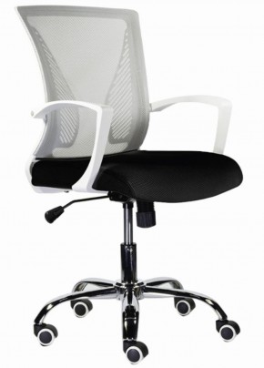 Кресло BRABIX "Wings MG-306" (пластик белый, хром, сетка, серое/черное) 532010 в Ревде - revda.mebel-74.com | фото