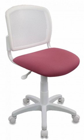 Кресло детское Бюрократ CH-W296NX/26-31 белый TW-15 розовый 26-31 в Ревде - revda.mebel-74.com | фото