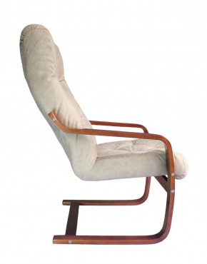 Кресло для отдыха (пружинка) Магнат 102-З-КР замша КРЕМ в Ревде - revda.mebel-74.com | фото