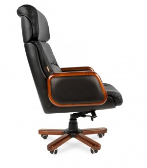 Кресло для руководителя CHAIRMAN 417 (Натуральная кожа) Черное в Ревде - revda.mebel-74.com | фото