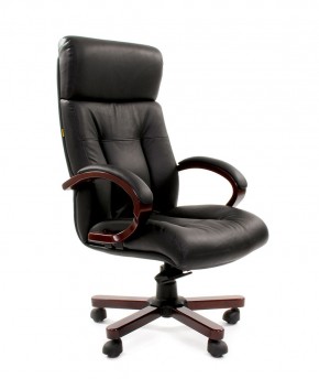 Кресло для руководителя CHAIRMAN  421 (Натуральная кожа) Черное в Ревде - revda.mebel-74.com | фото