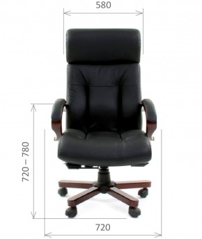 Кресло для руководителя CHAIRMAN  421 (Натуральная кожа) Черное в Ревде - revda.mebel-74.com | фото