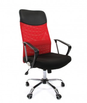 Кресло для руководителя CHAIRMAN 610 N (15-21 черный/сетка красный) в Ревде - revda.mebel-74.com | фото