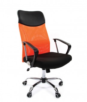 Кресло для руководителя CHAIRMAN 610 N (15-21 черный/сетка оранжевый) в Ревде - revda.mebel-74.com | фото