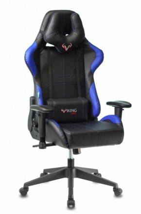Кресло игровое Бюрократ VIKING 5 AERO BLUE черный/синий в Ревде - revda.mebel-74.com | фото