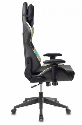 Кресло игровое Бюрократ VIKING 5 AERO WHITE черный/белый в Ревде - revda.mebel-74.com | фото