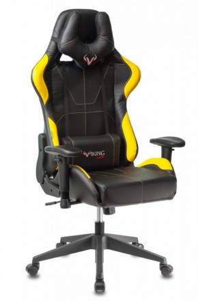 Кресло игровое Бюрократ VIKING 5 AERO YELLOW черный/желтый в Ревде - revda.mebel-74.com | фото