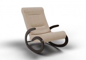Кресло-качалка Мальта 10-Т-П (ткань/венге) ПЕСОК в Ревде - revda.mebel-74.com | фото
