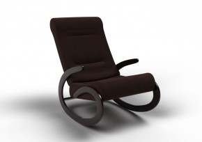 Кресло-качалка Мальта 10-Т-Ш (ткань/венге) ШОКОЛАД в Ревде - revda.mebel-74.com | фото