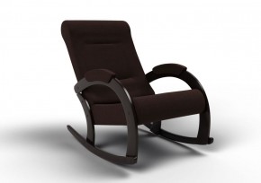Кресло-качалка Венето 13-Т-Ш (ткань/венге) ШОКОЛАД в Ревде - revda.mebel-74.com | фото