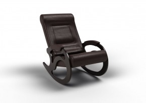 Кресло-качалка Вилла 11-К-КР (экокожа/венге) КРЕМ в Ревде - revda.mebel-74.com | фото