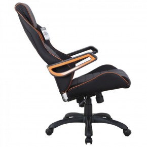 Кресло компьютерное BRABIX Techno Pro GM-003 (ткань черное/серое, вставки оранжевые) 531813 в Ревде - revda.mebel-74.com | фото