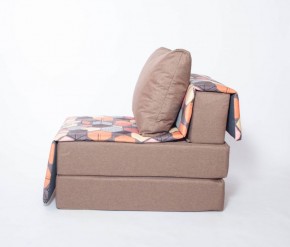 Кресло-кровать бескаркасное Харви (коричневый-геометрия браун) в Ревде - revda.mebel-74.com | фото
