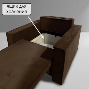Кресло-кровать Принц КК1-ВК (велюр коричневый) в Ревде - revda.mebel-74.com | фото